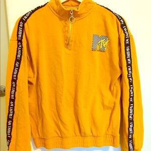 MTV Yellow Half Zip Sweater